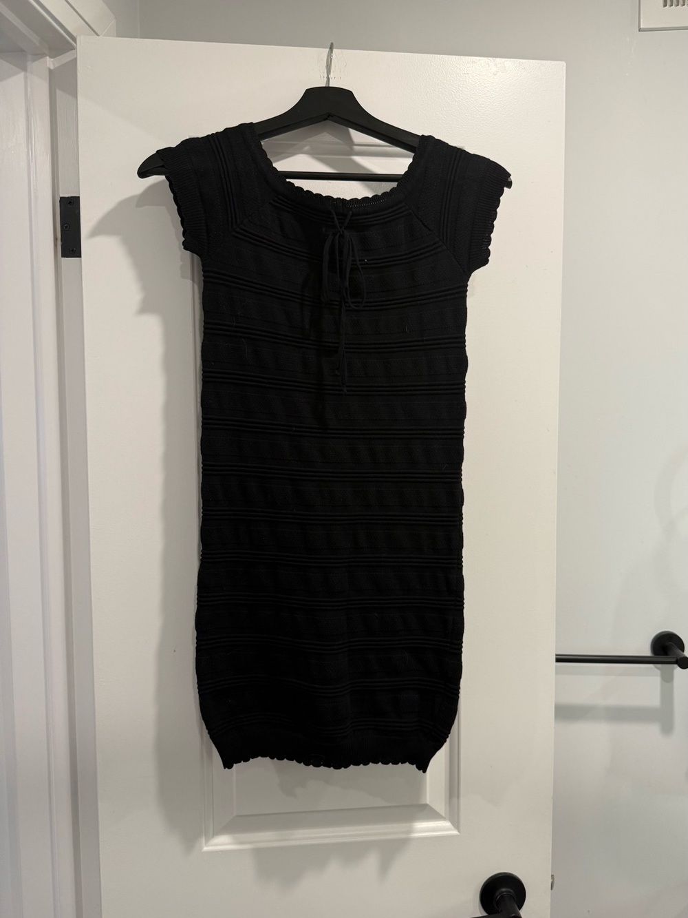 Flying Tomato Black Knit Mini Dress